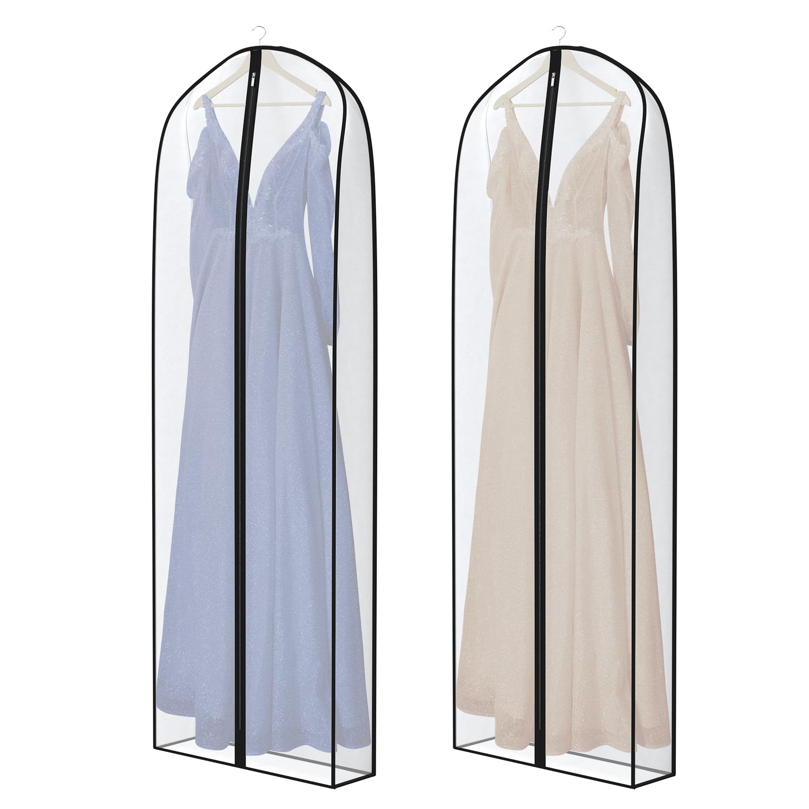 Zilink Dress Bags for Gowns Long Wedding Dress Storage Bags 72 in, 2 Pack