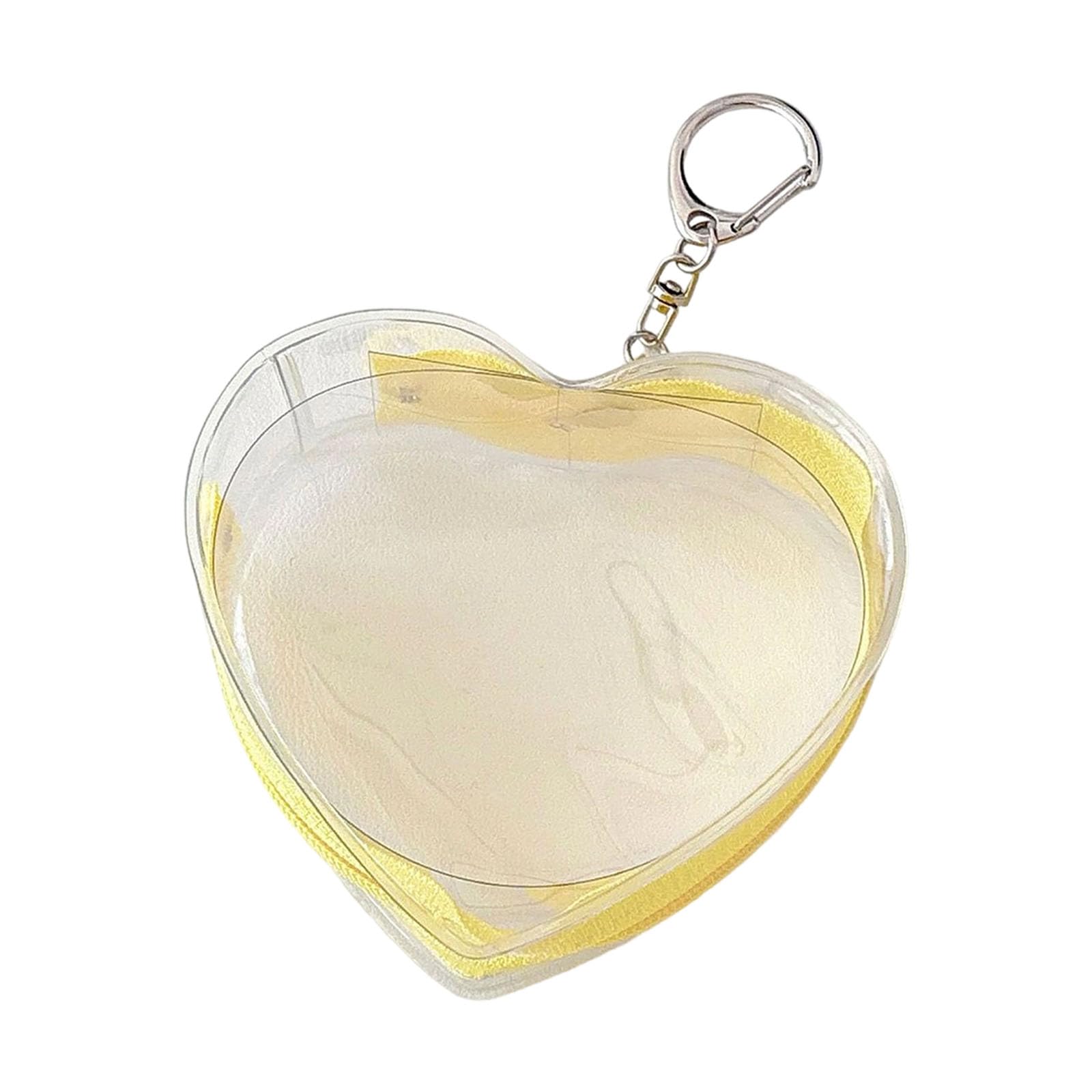 Maxtonser Clear Figure Display Bag with Keychain,Portable Doll Storage Bag Carrying Case Pouches Keying Charms for Collectibles