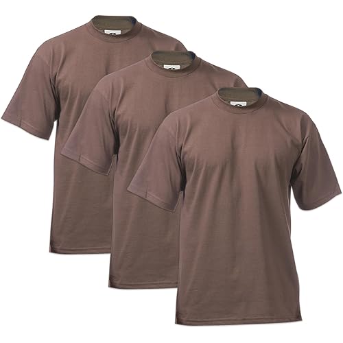 Pro Club Men's 3-Pack Heavyweight Cotton Short Sleeve Crew Neck T-Shirt
