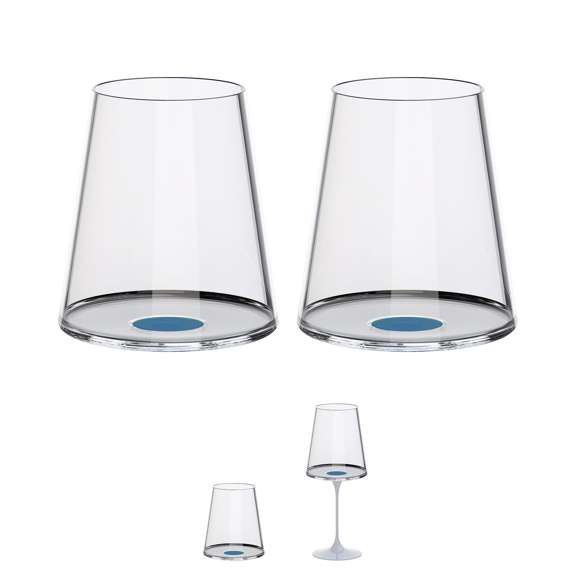 Trebonn SplitGlass (Blue, Red wine cup)