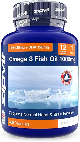Omega 3 Fish Oil 1000mg 360 Softgel Capsules