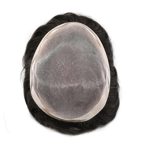 Miniatura 6 de Toupee para hombres cabello humano real fino mono mens sistema de reemplazo de piezas de pelo para hombre tupé NPU postizos para hombres protesis