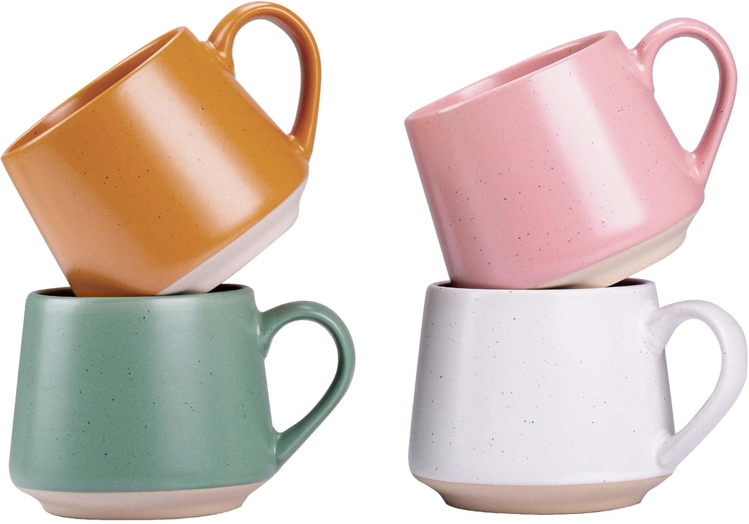 Cutiset 13 Ounce Multicolor Ceramic Coffee Mugs, Unique