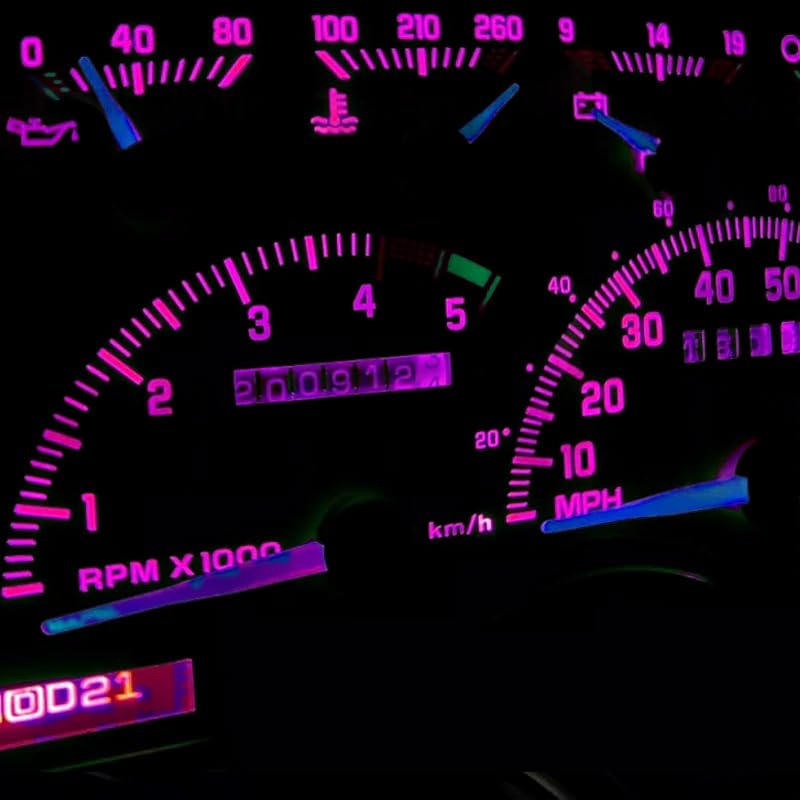 Kit de lâmpadas LED rosa para painel de instrumentos WLJH para Chevy GMC C/K 1988–1994 – 10 unidades