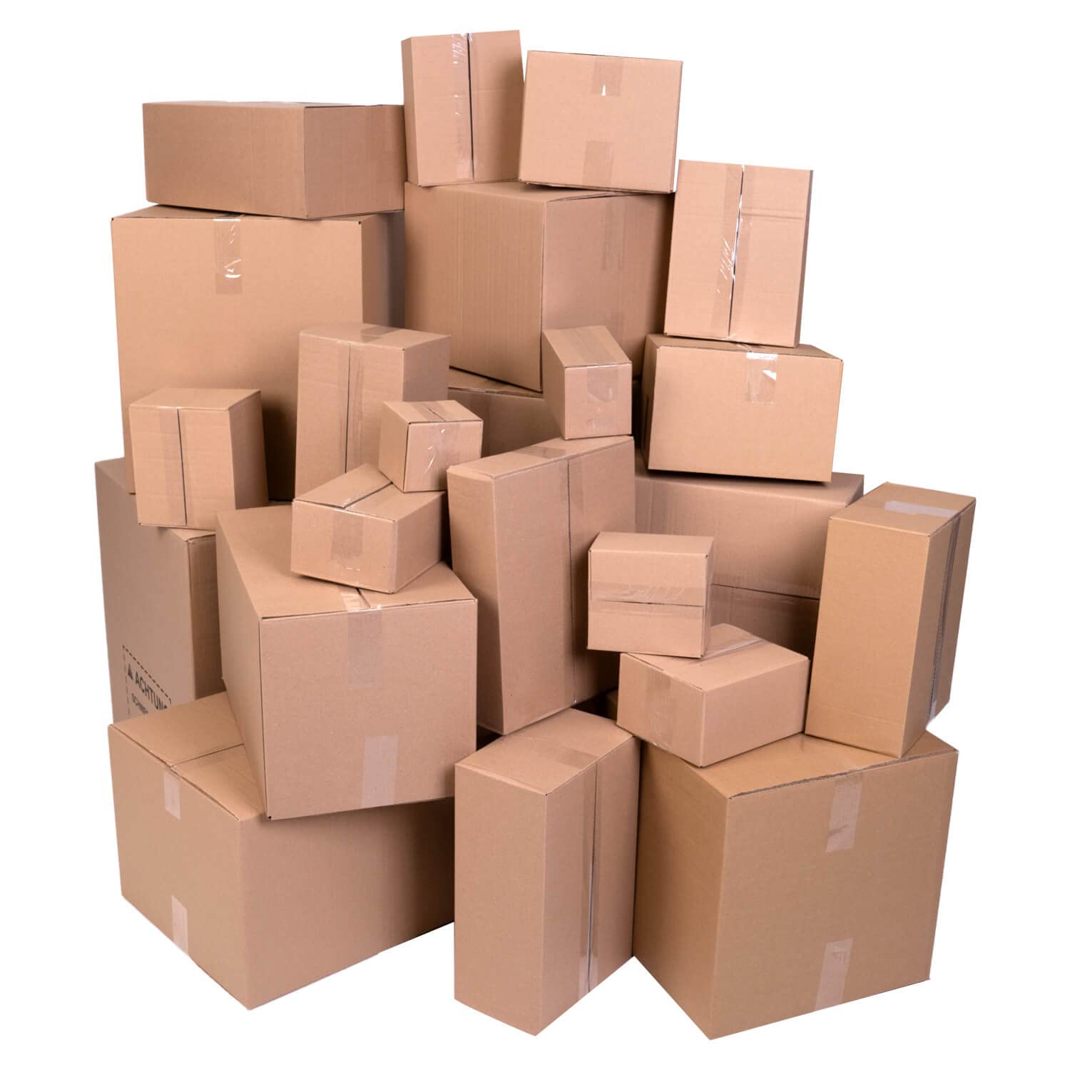 smiley pack 100 Stück Faltkartons 450 x 350 x 180 mm braun Versandkarton Verpackungskartons 45 x 35 x 18 cm aus Wellpappe 1 wellig Karton Pappkarton Versandbox Paket Päckchen