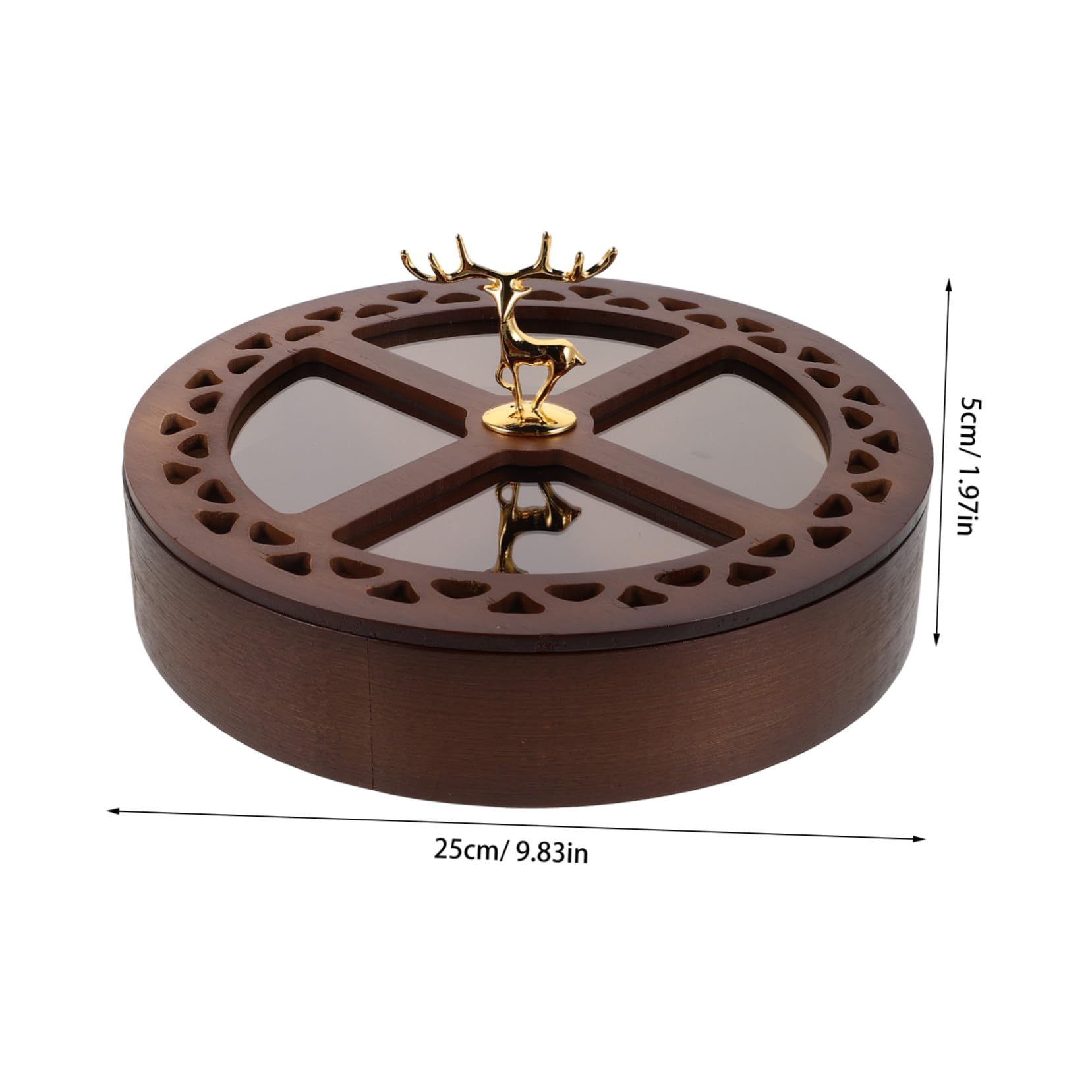 IMIKEYA Boîte à Noix à Compartiments avec Couvercle Transparent Plateau Divisé pour Fruits Secs Bonbons et Noix Organisateur de Rangement Multifonction pour Apéritifs et Collations