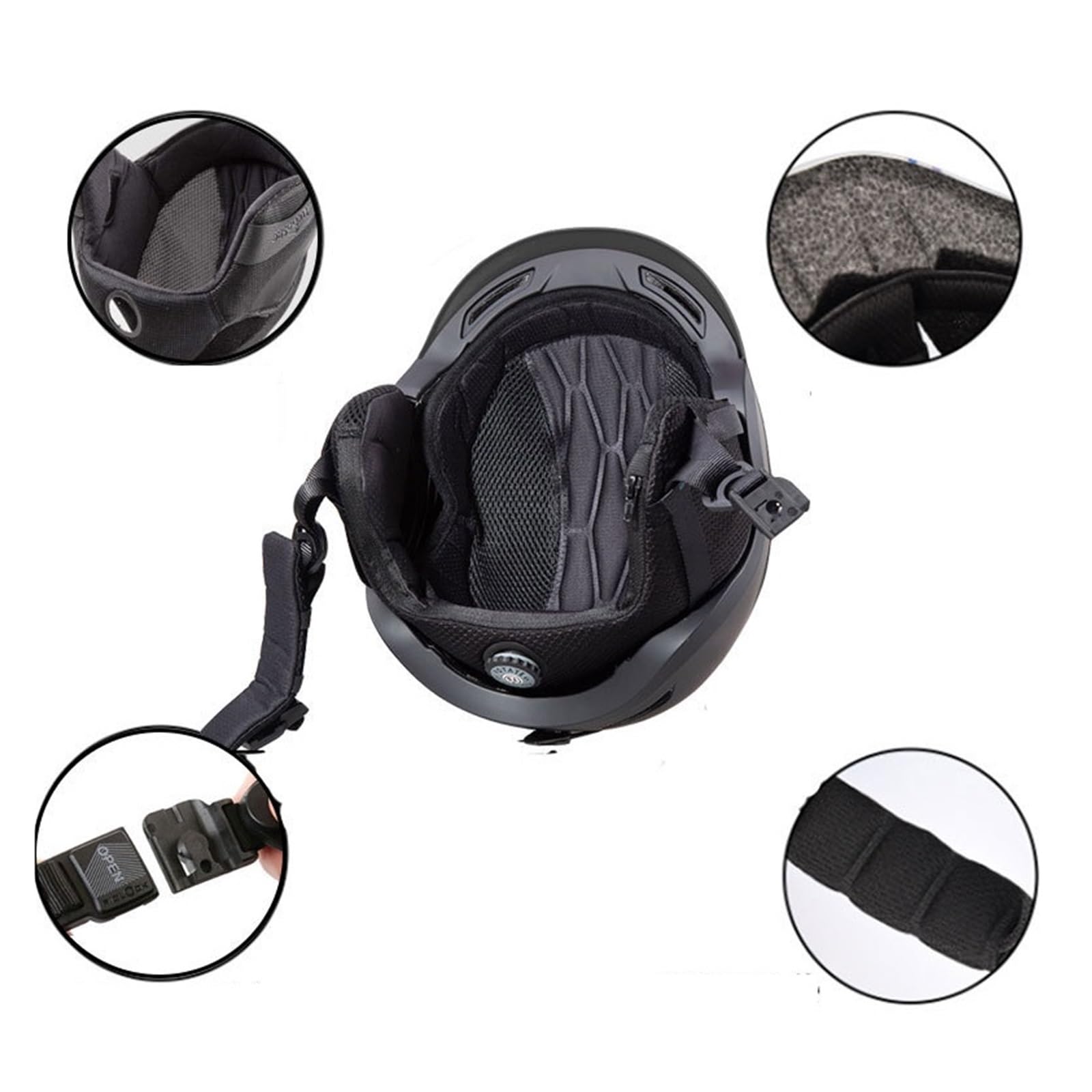 Kask Narciarski Outdoor Sports Sprzęt Ochronny Kask Jeździecki Regulowany Ciepły, Wiatroszczelny, Snowboardowy, Oddychający Kask Do Sportów Zimowych Szerokie Zastosowanie