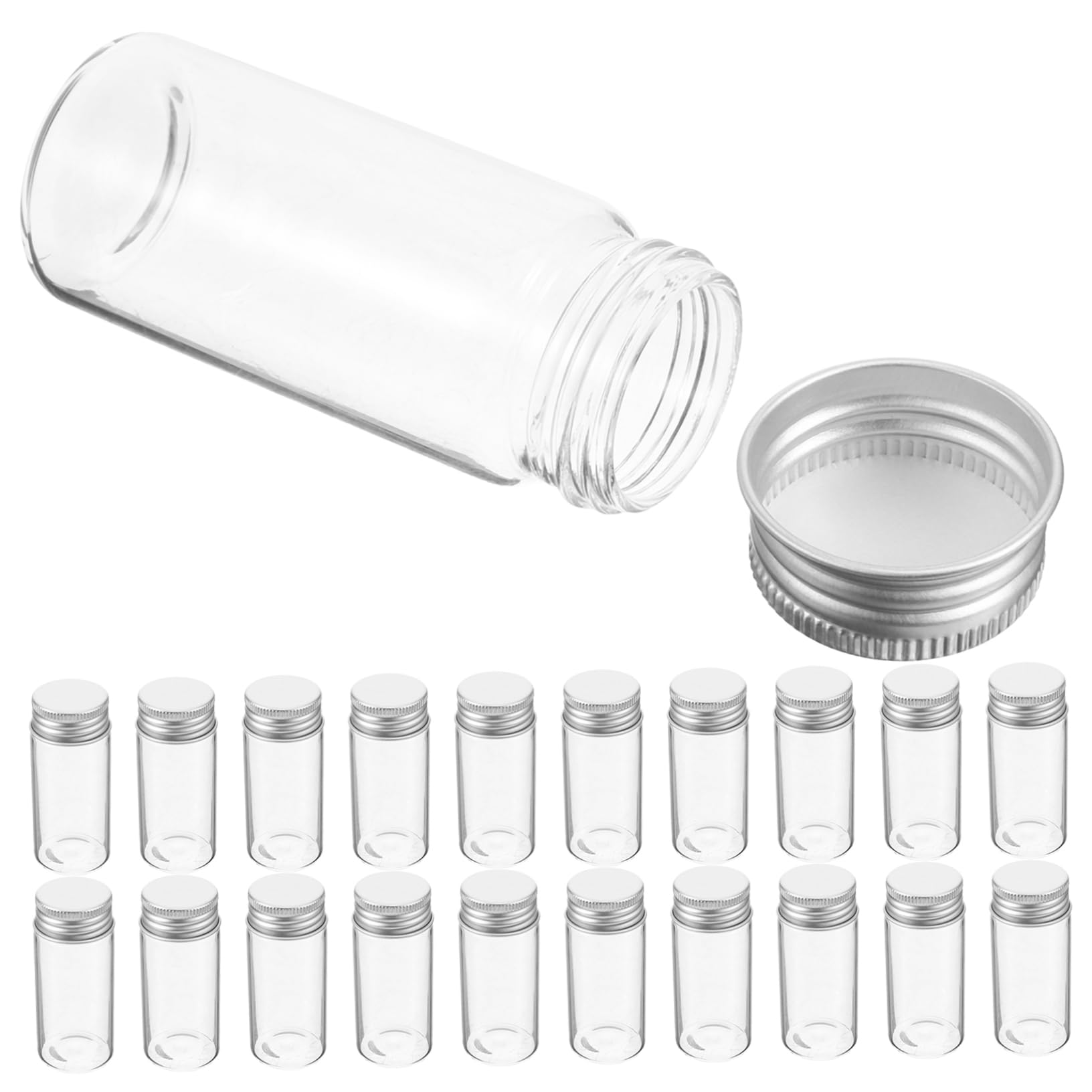 24 Stück Reagenzgläser aus Glas mit Deckel 30ml für Aufbewahrung