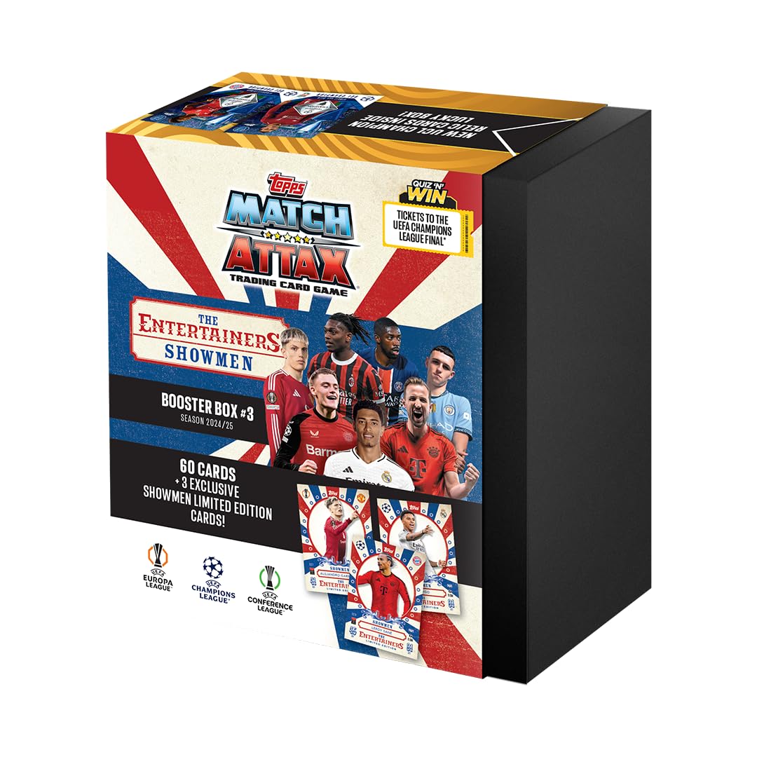 Topps UEFA Champions League Match Attax 24/25 Trading and Collectible Card Game (The Entertainers Booster Box - Showmen)