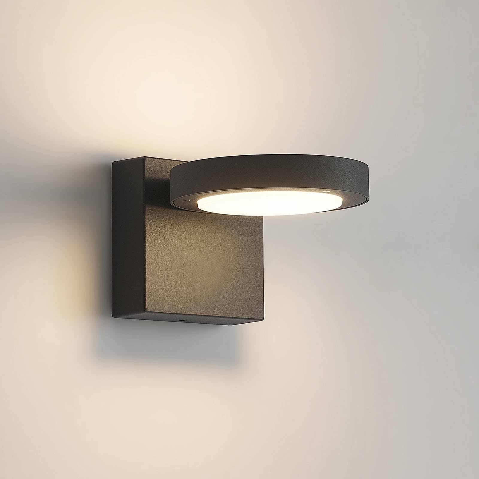 Lucande Applique LED da esterni (Moderno) colore Nero, in Alluminio lampadina inclusa applique lampada outdoor per facciata/parete terrazzo e