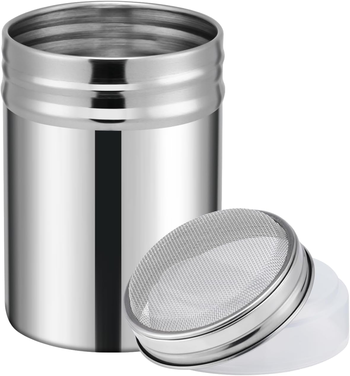 Xthuge 1pcs Powder Sugar Shaker Duster, Stainless Steel Powder Sugar Shaker with Lid