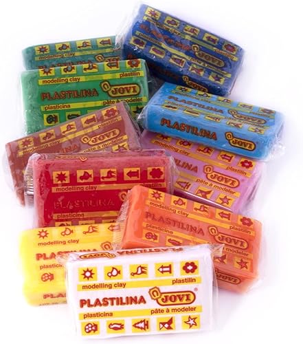 Miniatura 3 de Jovi Plastilina - Arcilla de modelado reutilizable y sin secar barras de 175 onzas juego de 10 1 de cada 10 colores perfecta para proyectos de arte