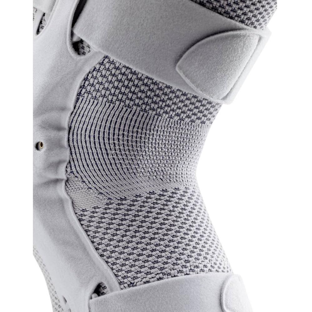 Bauerfeind GenuTrain S Pro, Soporte de Rodilla con Función Protectora, Izquierdo, Gris, Talla 7