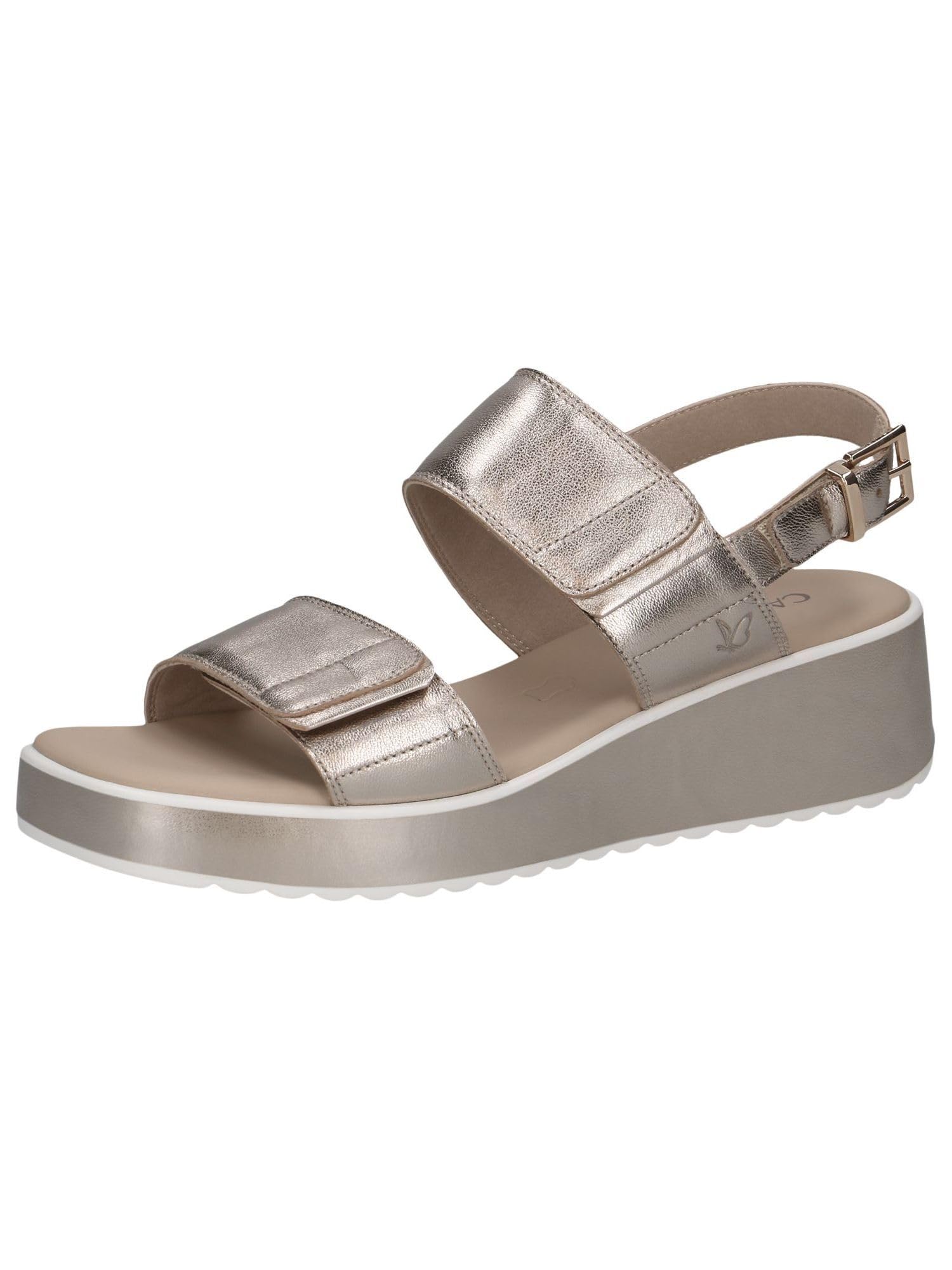 Caprice Women's Beige Flat Casual Sandals - Wedges - 7 Uk - Shoes
