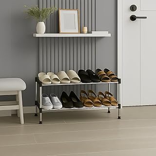 JD FRESH 2 Tier Stainless Steel Shoes Rack for Home/Shoe Stand/Rust-Proof & Sturdy Shoe Organizer for Entryway/Footwear Or... Price In India