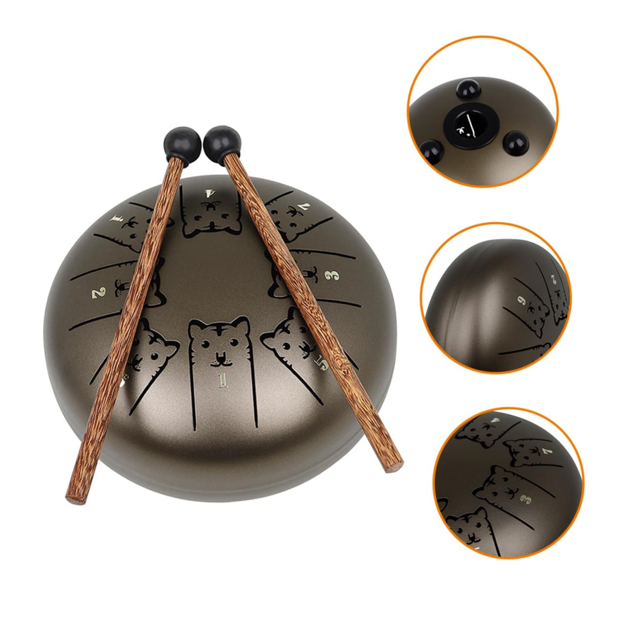 1 Juego Wangyou Tambor Zodiaco Tambor De Lengua De Acero Tambor De Lengua De Acero Y Tambor De Lengua De Acero De Percusión Tambor De Lengua De Acero Para Niños Pequeños