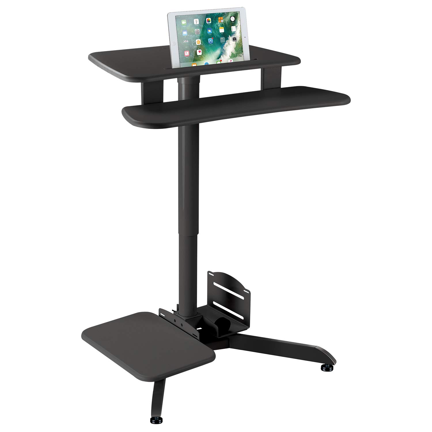 Maclean MC-848 Höhenverstellbarer Computertisch Schreibtisch Tablet Computer Halter Tisch Steh- & Sitzposition Max Höhe 109cm