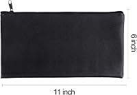 Vista 6 de Bolsas de banco con cremallera, paquete de 4 bolsas de dinero de piel sintética para efectivo y monedas con cremallera (mixto)