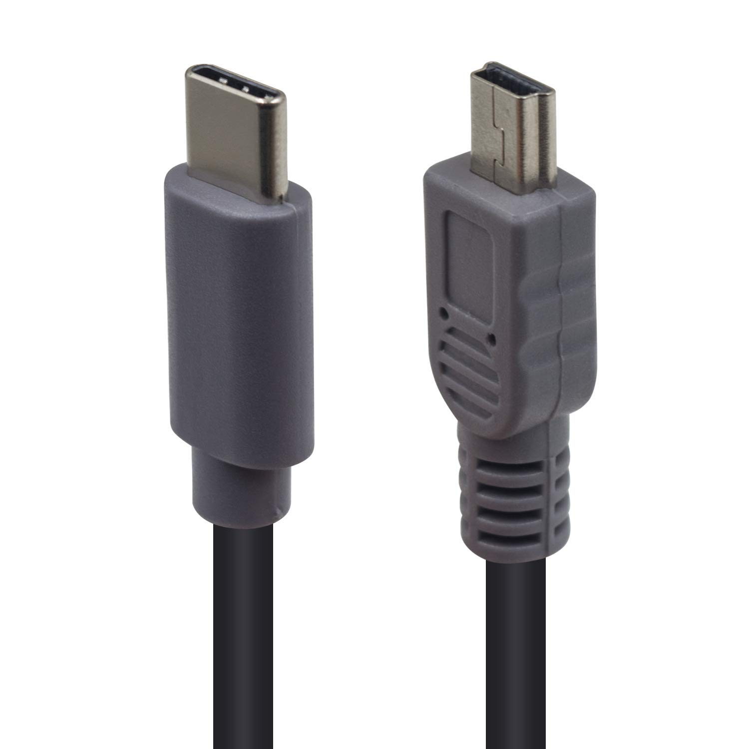 Duttek USB C To Mini USB OTG Cable, USB C Male To Mini USB C Male On-The-go Data Convertor Adapter OTG Cable For MacBook, IMac Pro, Chromebook Pixel(Grey & Black) (20 - View #5