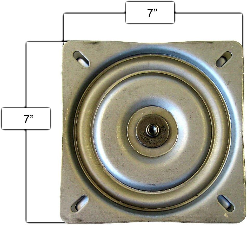 Bar Stool Replacement Flat Swivel Plate 7" - Made in USA