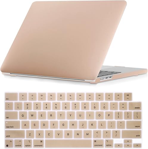 Miniatura 66 de Se7enline Compatible con MacBook Air 15 pulgadas 2025 2024 2023 estuche M4 M3 M2 para Mac Air 15.3-pulgadas Modelo A2941/A3114/A3241 Funda Oro