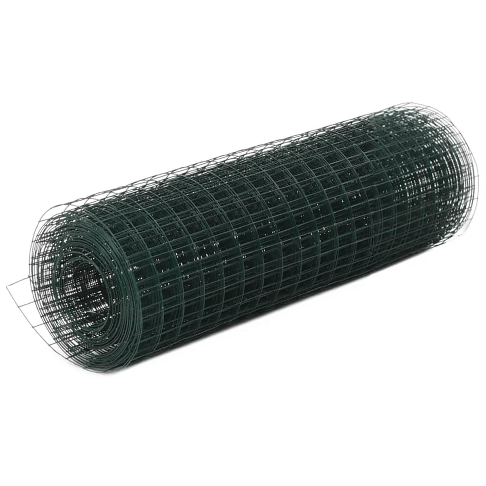 Recinzione in Rete per Pollaio in Acciaio e PVC 10x0,5 m Verde,Recinzione in Rete per Pollaio,Recinzioni per Pollaio,Rete per Pollame-143625