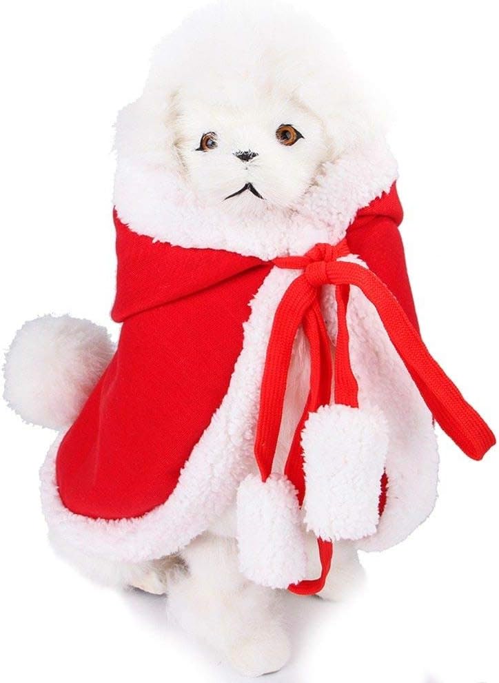 Christmas Special Santa Hat Cloak for Pets Cat Dog (S)