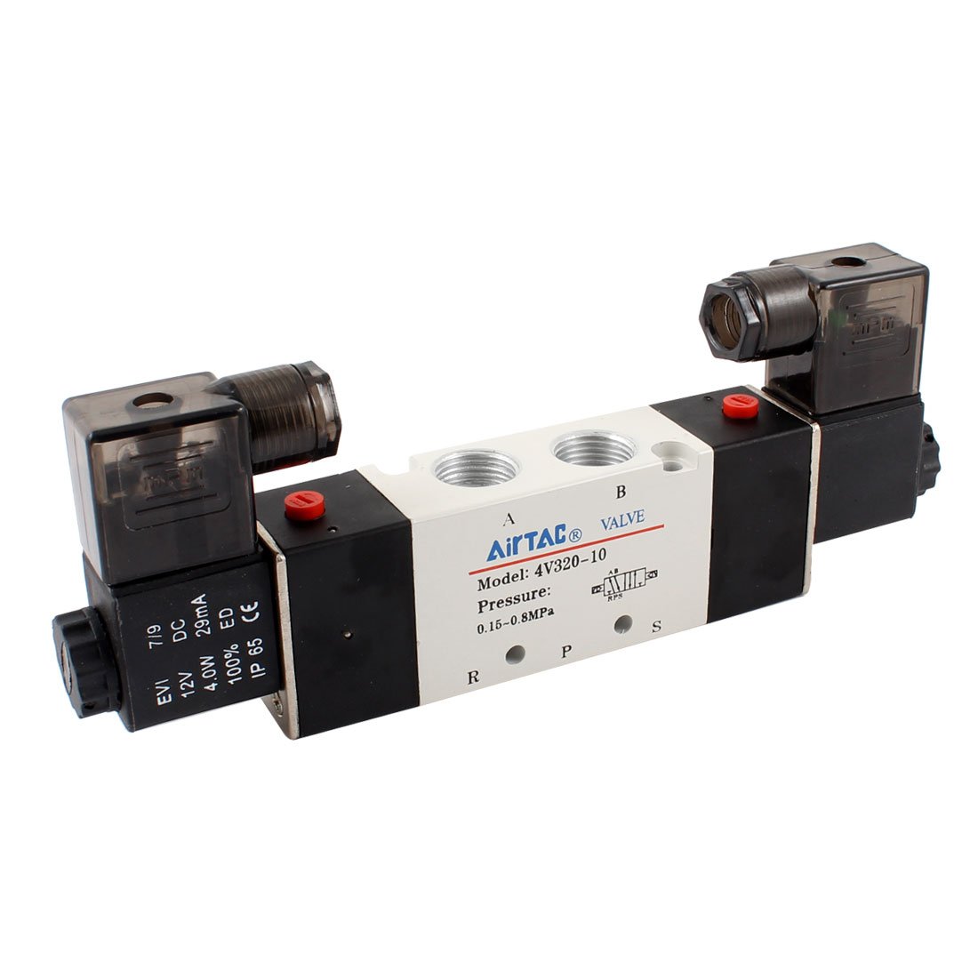 Électrovanne d'air à guide intérieur 4V320-10 DC12V pour vérin