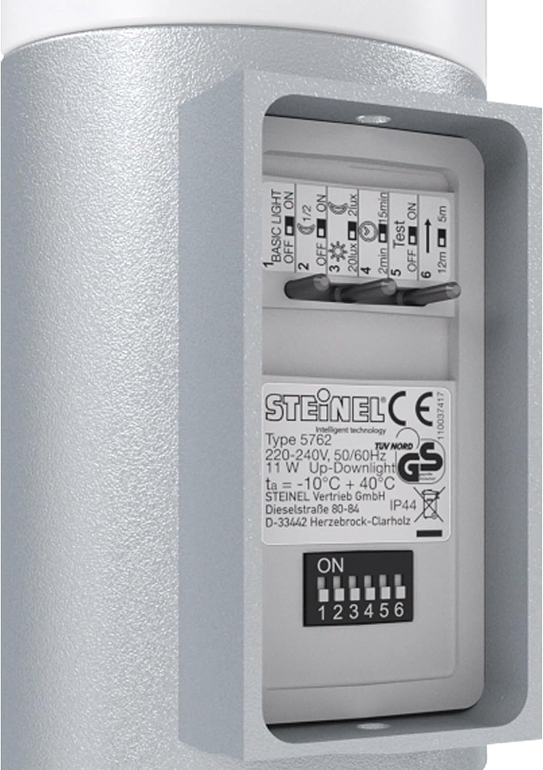 Steinel LED Außenleuchte L 910 S anthrazit, Wandleuchte LED mit 180° Infrarot Bewegungsmelder, 12m Reichweite, Dauerlicht, Softlichtstart, IP44 als Außenbeleuchtung mit Bewegungsmelder geeignet