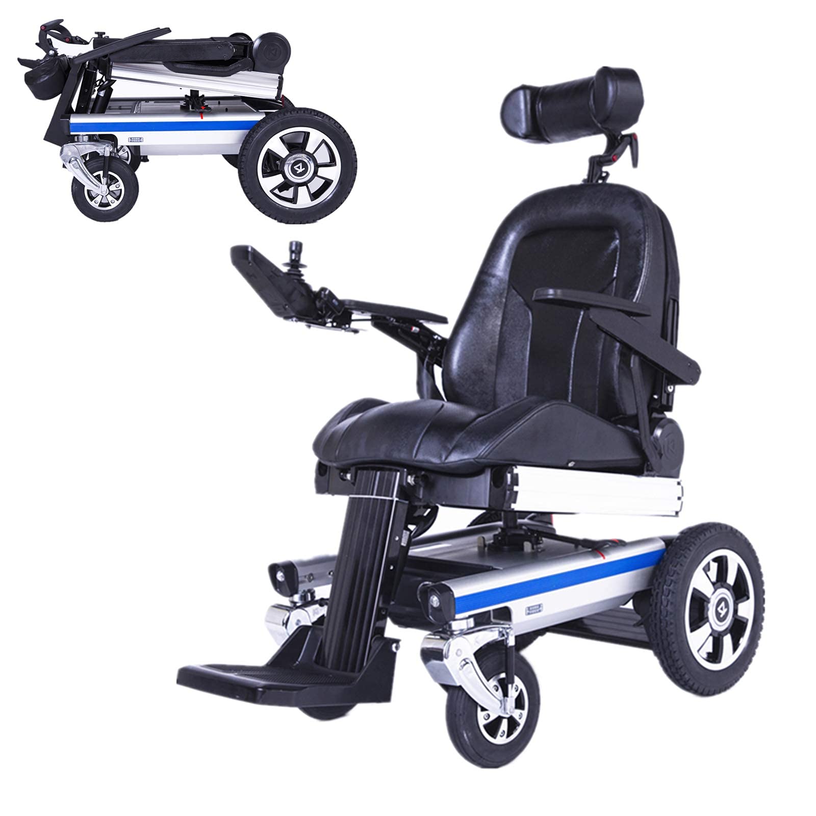 Buy FHISD Folding Seat Rotation Reclining Electric Wheelchair,Smart