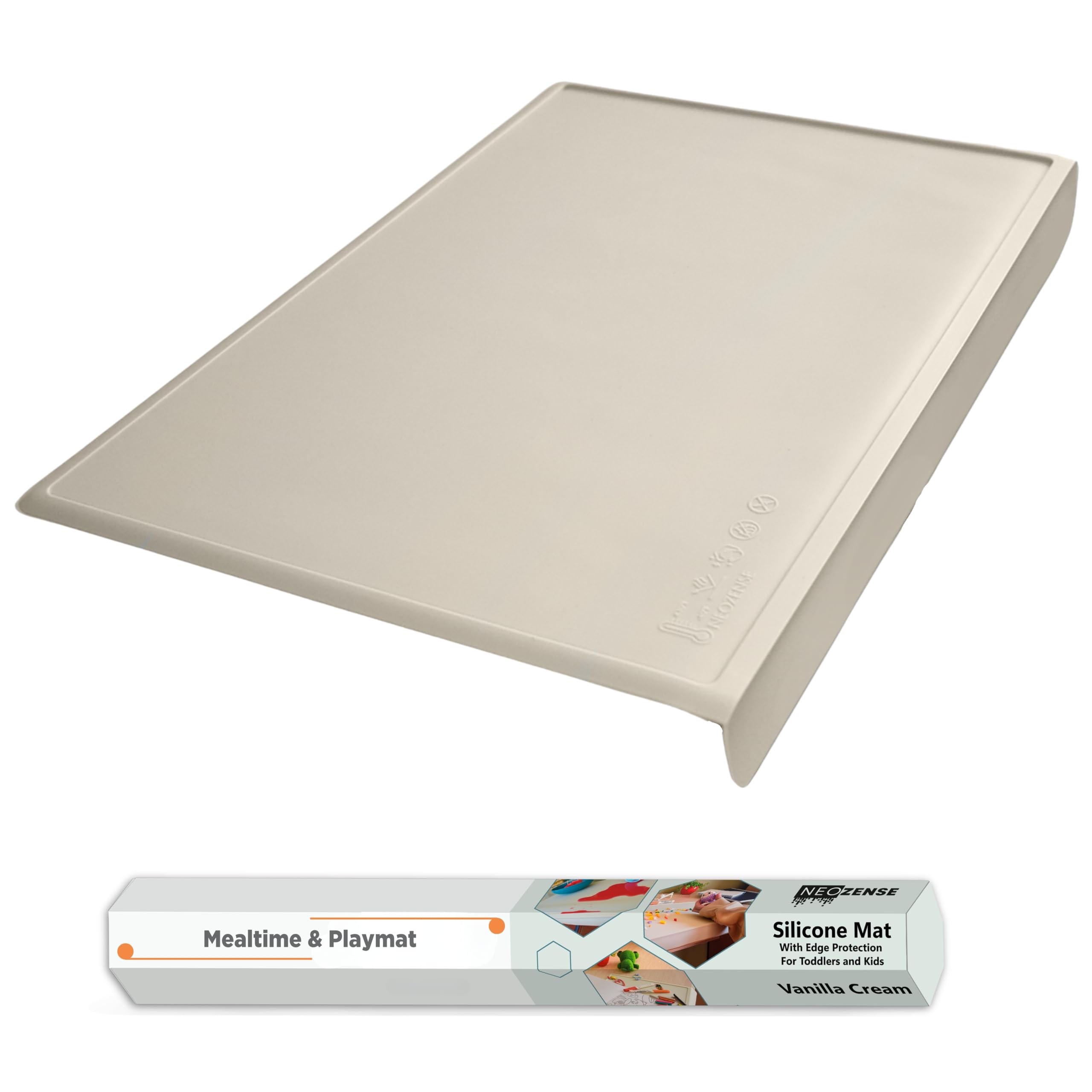 Silicone Placemats for Toddlers & Kids with Angle-Protective Safety Edge – Baby Placemats for Restaurants & Dining Table – Non-Slip & BPA-Free Food