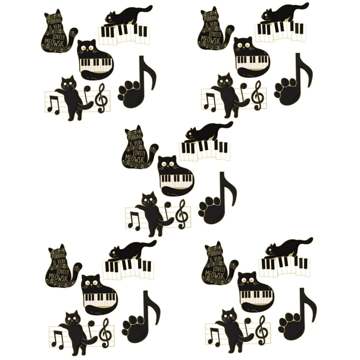 Ipetboom Spilla Corpetto Spille Distintive A Tema Carino Perni Spillo Musicale Spilla Per Abbigliamento Smalto Pin Per Gatto Spilla Decorativa Spilla Con Animali Lega Black