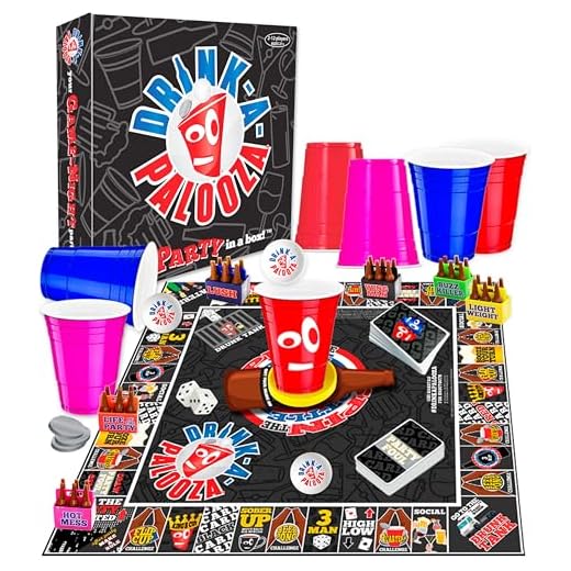 DRINK-A-PALOOZA (COPA-A-PALOOZA) potable juegos para adultos, los mejores juegos de mesa adultos & PARTY GAMES, juegos para adultos y adultos regalos juguetes para adultos y soltero fiesta regalos para fiestas de colegio con reyes juegos de beber, tirón cup & BEER PONG