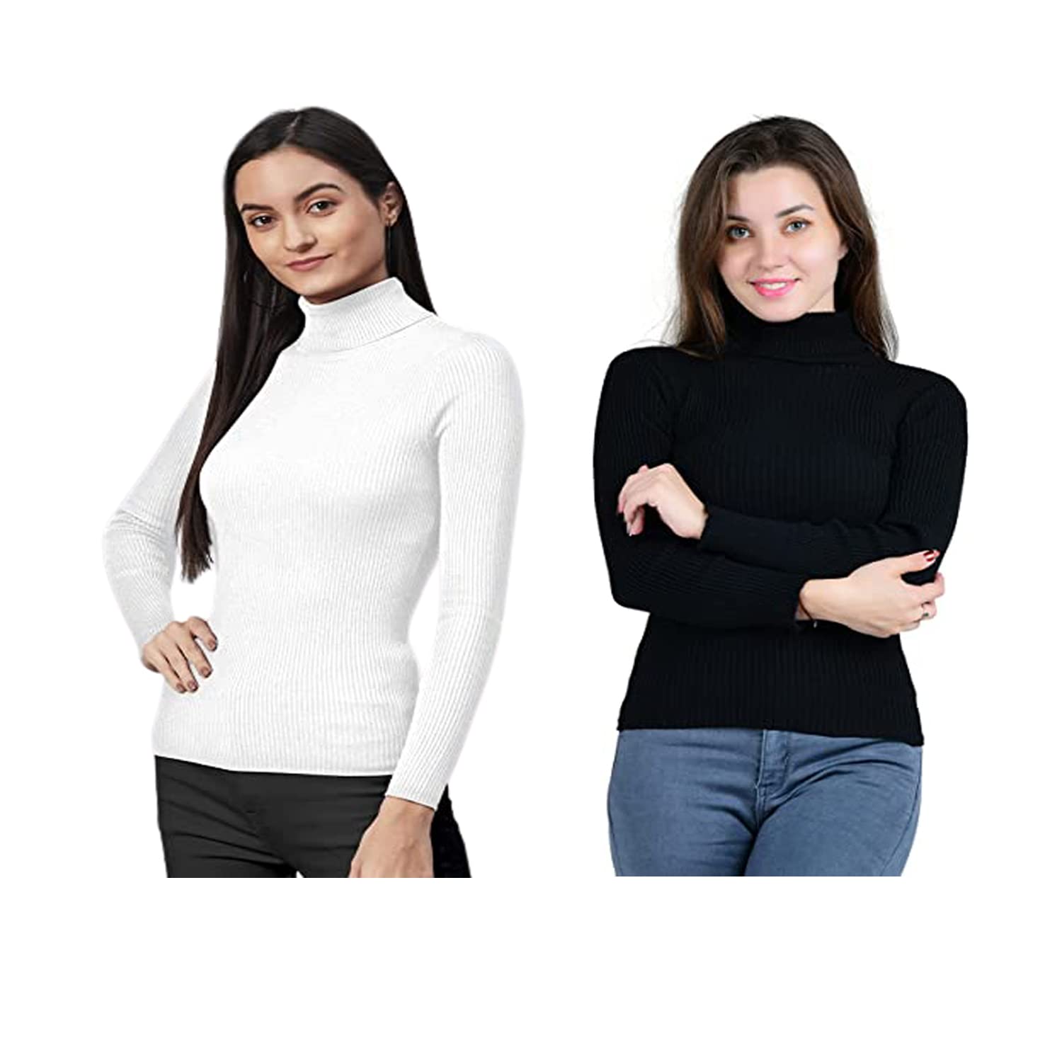 r lon RZLECORT Ribbed Sweatshirt Casual Wear Highneck/Full Sleeves Tops for Women and Girls-picture-43