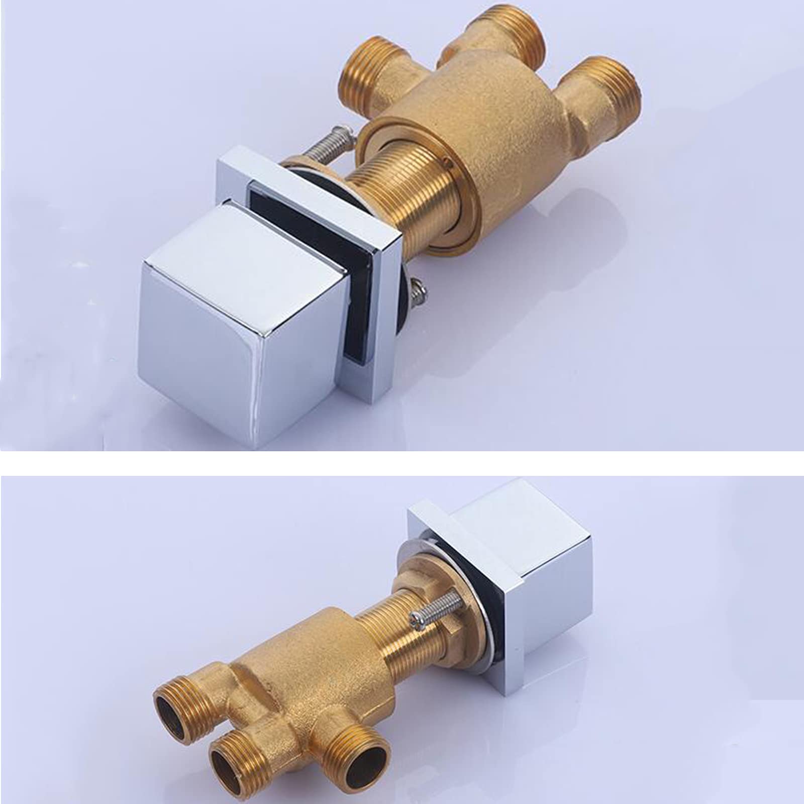 Grifo para bañera Grifo para bañera en Cascada Grifo para bañera de latón Grifo para bañera con Control Dual frío y Caliente con Relleno para bañera con Ducha de Mano Grifo de Ducha con 4 Orificios,