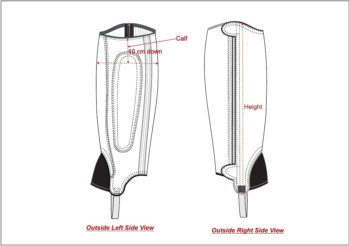 TuffRider Grippy Grain Half Chaps Large Black : Clothing, Shoes & Jewelry