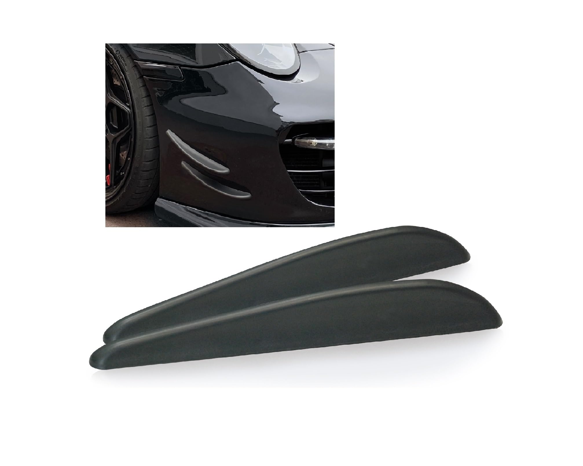 FOLIATEC Downforce Wings Auto Flügel Spoiler selbstklebend, schwarz, 2 Stück