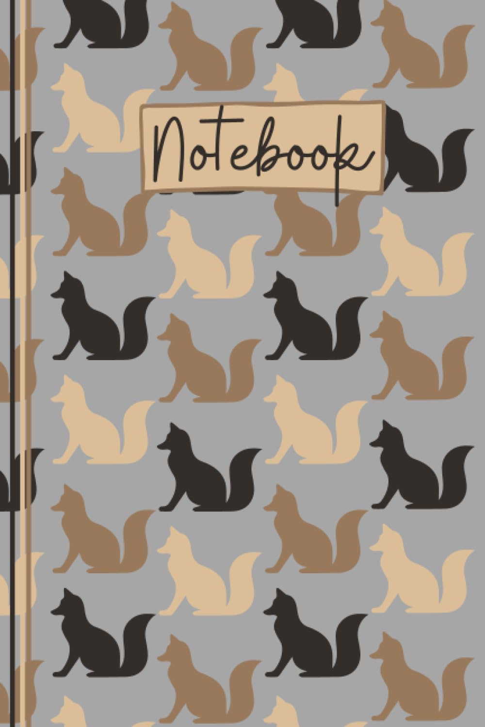 Fox Notebook: Cute Fox Lined Journal, The Perfect Novelty Fox Gift for a Anyone Who Loves Foxes, Wildlife or Woodland Animals - Grey
