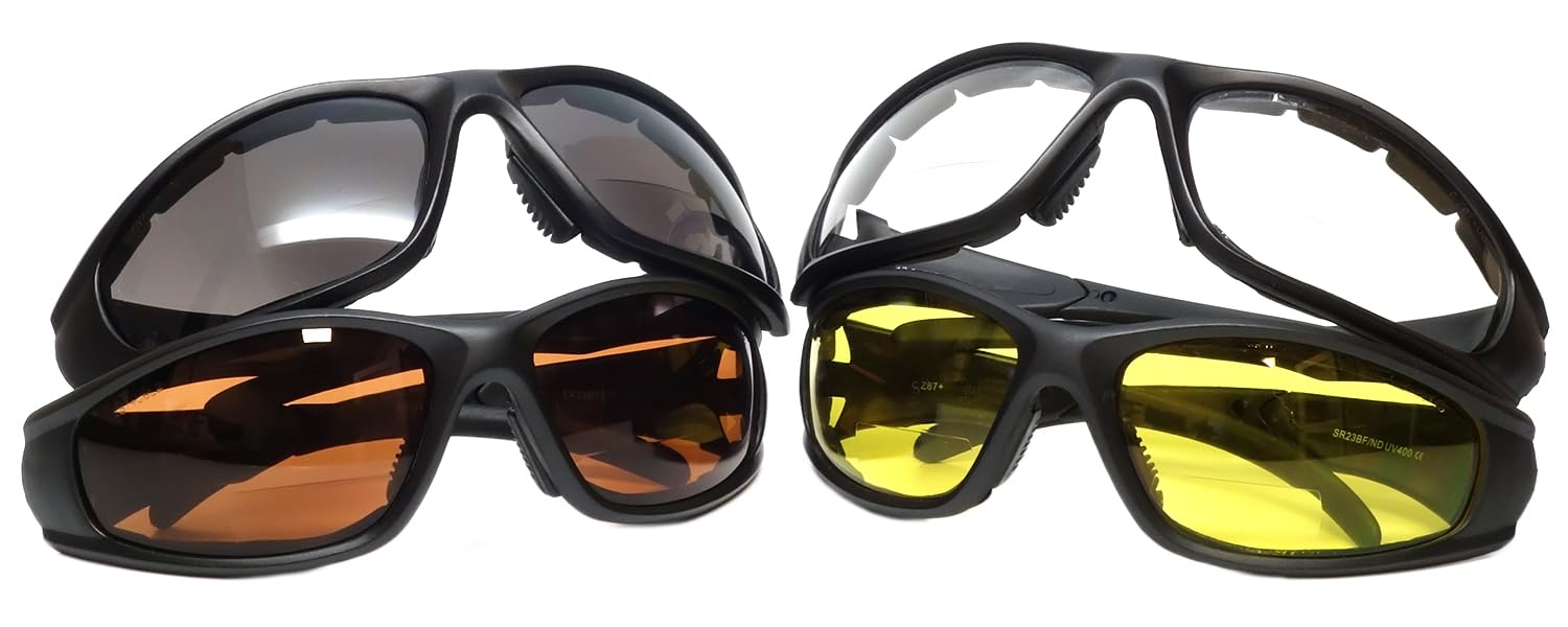 Calabria 23BF - Gafas de seguridad bifocales "Sportster" protección UV en cobre (+3,00)