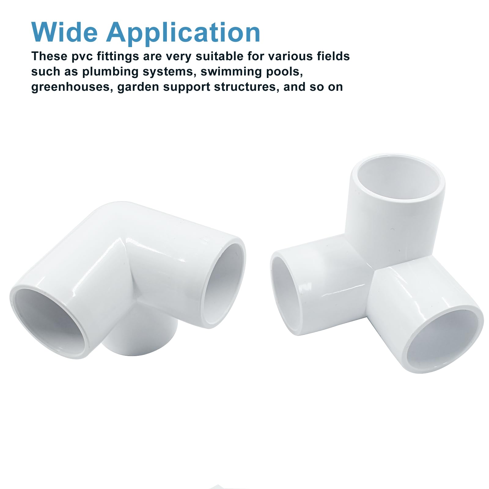 Spears 401 Series PVC Tee Fitting - 1-1/2 X 3/4 Inch Schedule 40 White Plumbing Fitting