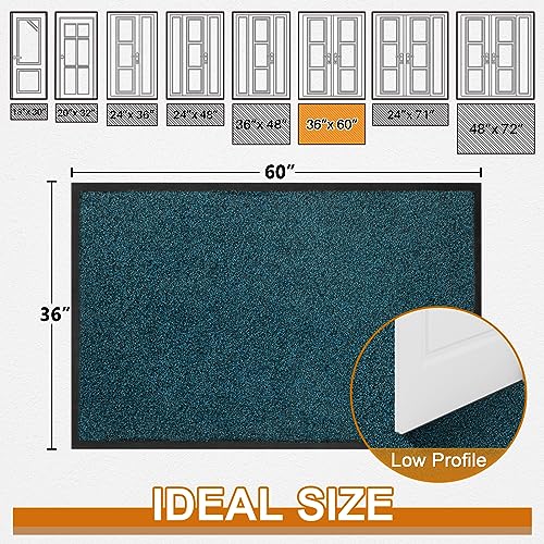 image for Mibao Front Door Mat, Dirt Trapper Welcome Mat for Outdoor Indoor, Non