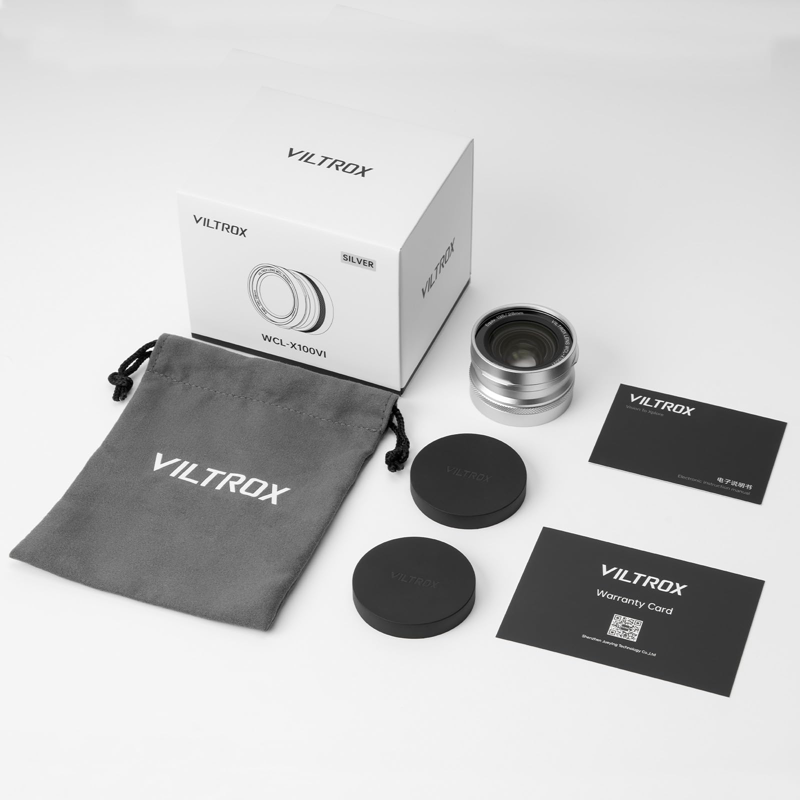 VILTROX Lente convertidora gran angular para Fujifilm X100, extiende la X100 a una perspectiva clara de 19 mm, detección automática de longitud focal, construcción ligera (plata)