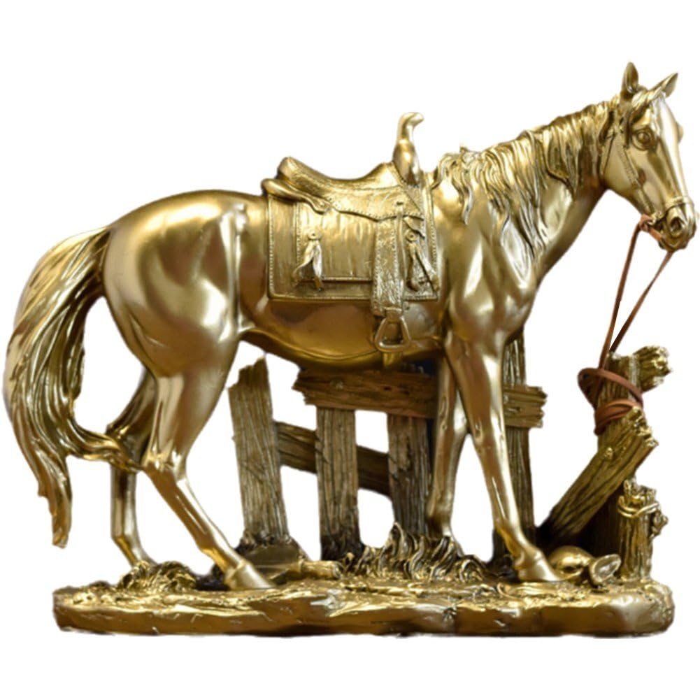 Sculpture animale de cheval en résine pour décoration de bureau