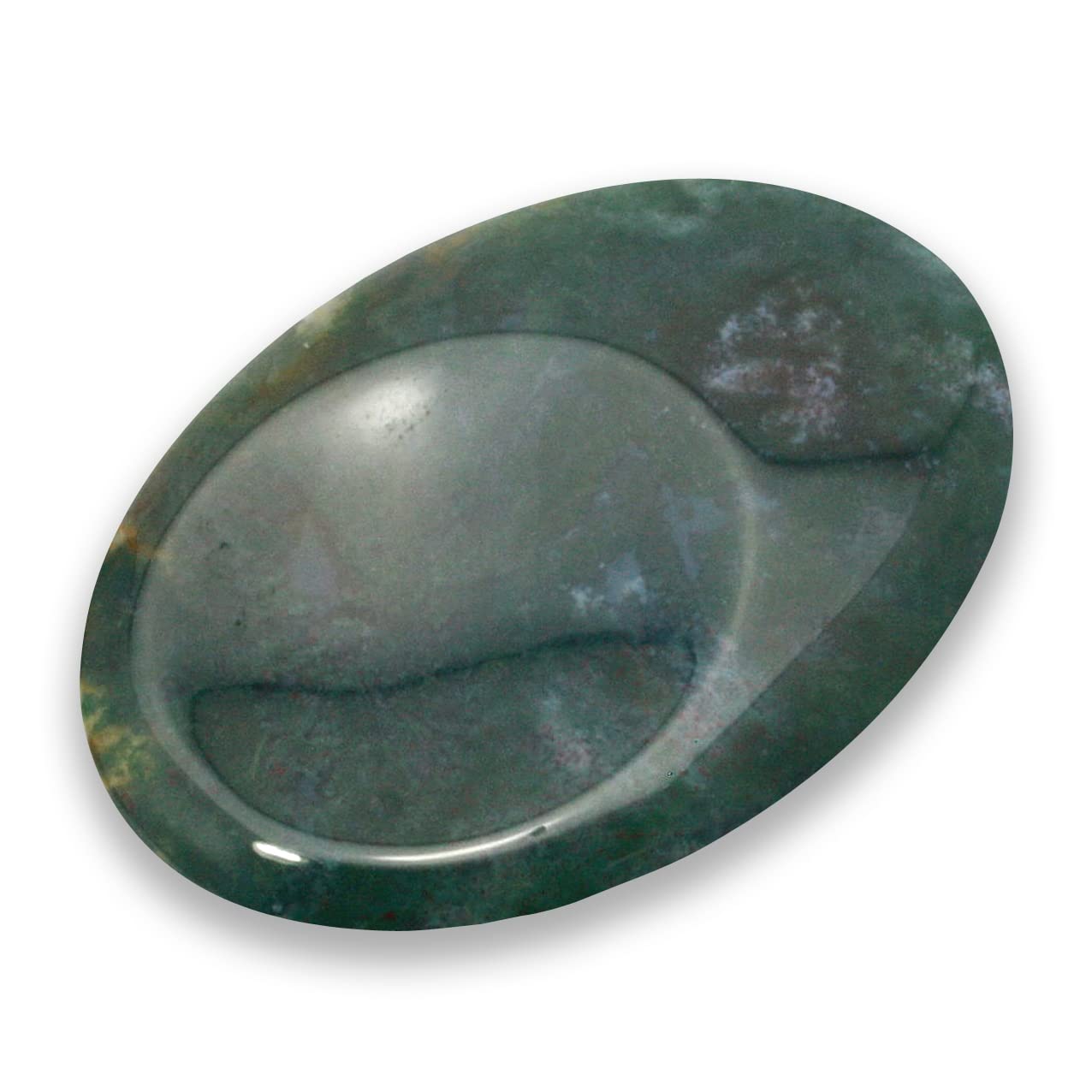 CrystalAge New Jade Thumb Stone, Pietra Pollice In Nefrite, 4 Cm, Per Portafortuna E Meditazione, Chakra Del Cuore