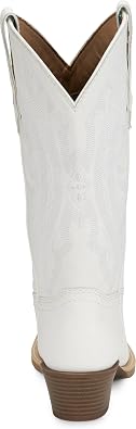 Justin Boots Womens Renie Embroidered 12 Inch Round Toe Casual Boots Mid Calf Low Heel 1-2