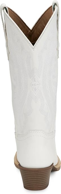 Justin Boots Womens Renie Embroidered 12 Inch Round Toe Casual Boots Mid Calf Low Heel 1-2