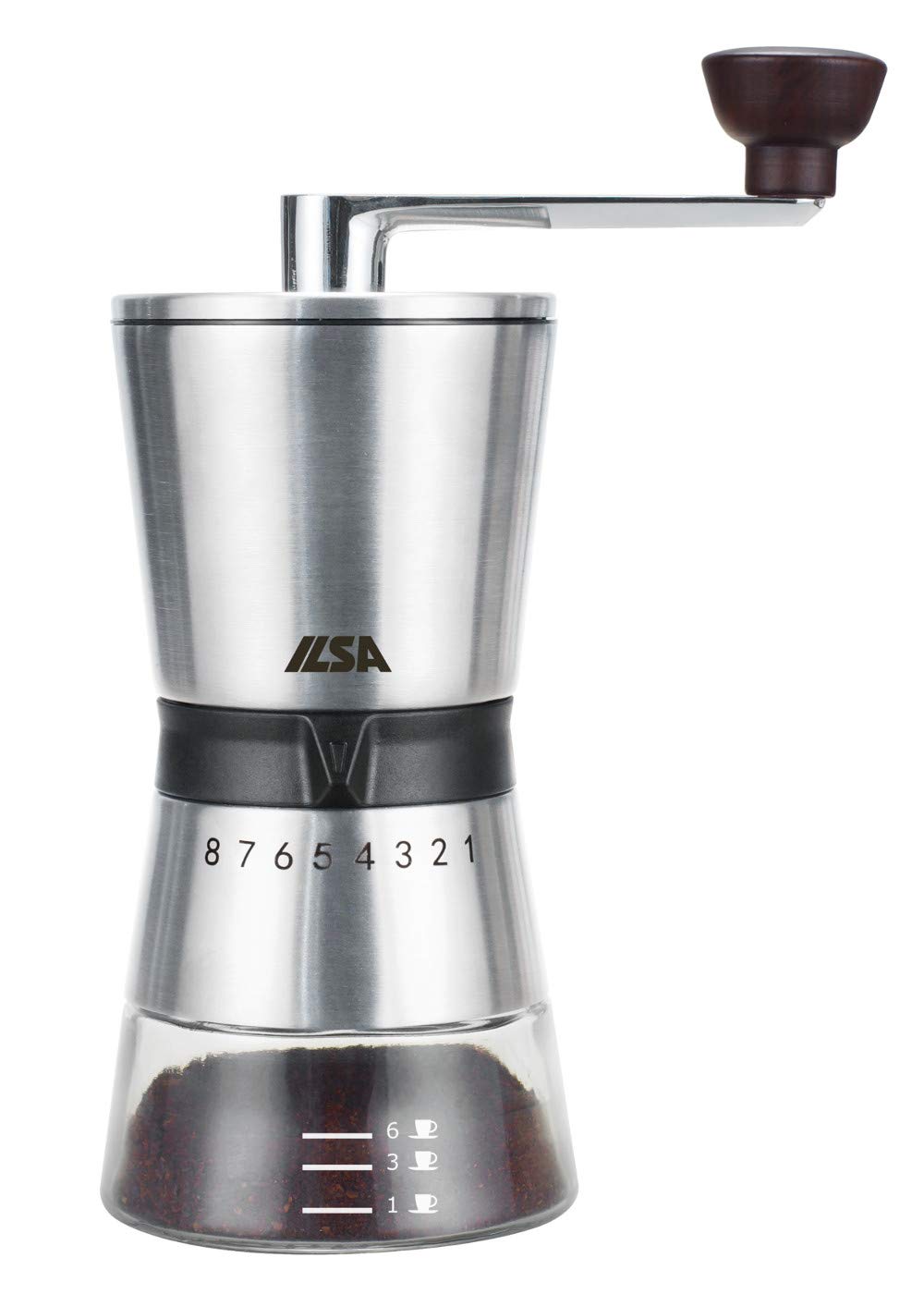 ILSA Macina caffè Alluminio Vetro Borosilicato