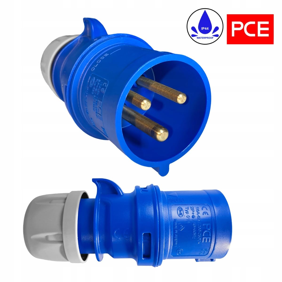 HILARK - Prolunga in poliuretano CEE H07BQ-F, 3 x 2,5 m, colore: Blu