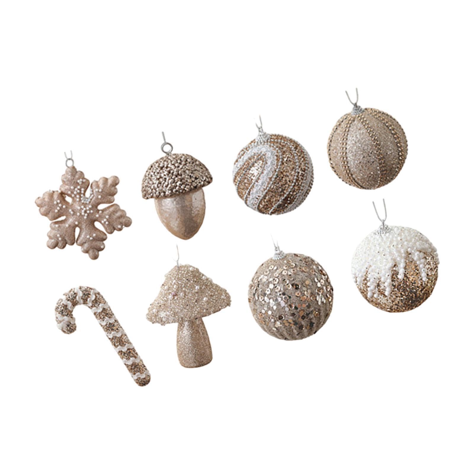 AMSLSIU Unique Fireplace Festival Decor Dazzling Foam Christmas Tree Pendant Christmas Tree Hanging Decoration Outdoor Pendant, Style F