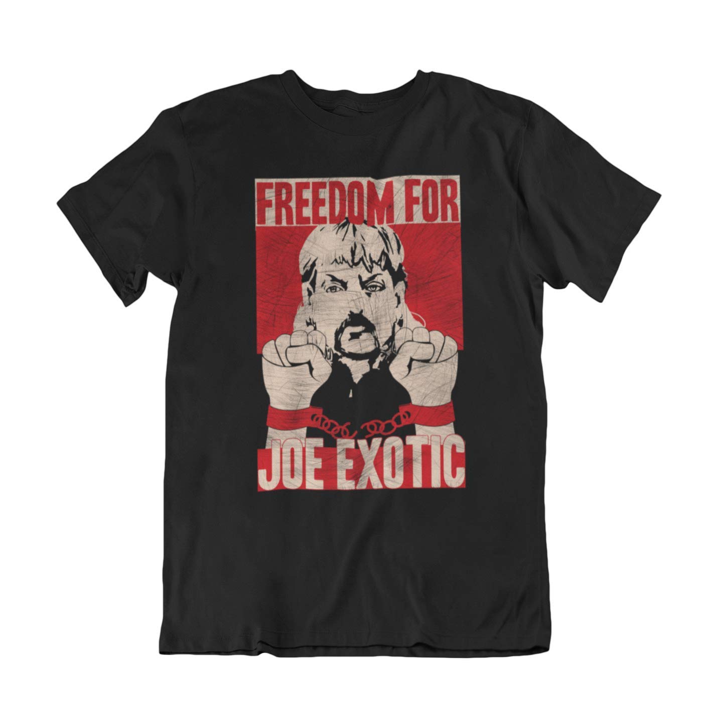 Buzz Shirts Men's Black Tiger King 2 Free Joe Exotic, Or Wo Organic Cotton Tv Show T-Shirt